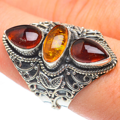 Baltic Amber Rings handcrafted by Ana Silver Co - RING61857