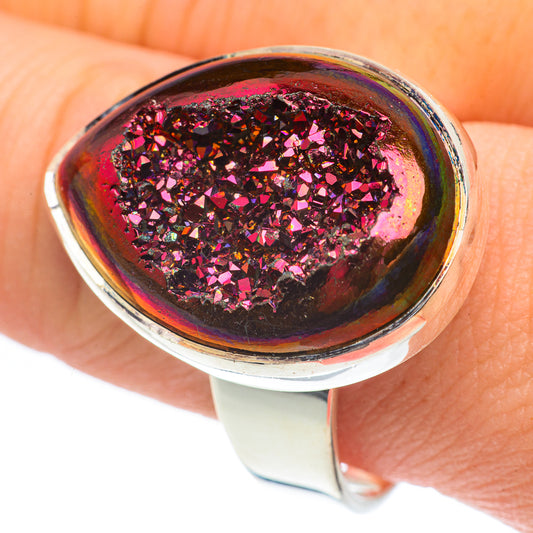 Titanium Druzy Rings handcrafted by Ana Silver Co - RING61861