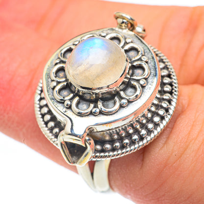 Rainbow Moonstone Rings handcrafted by Ana Silver Co - RING61865
