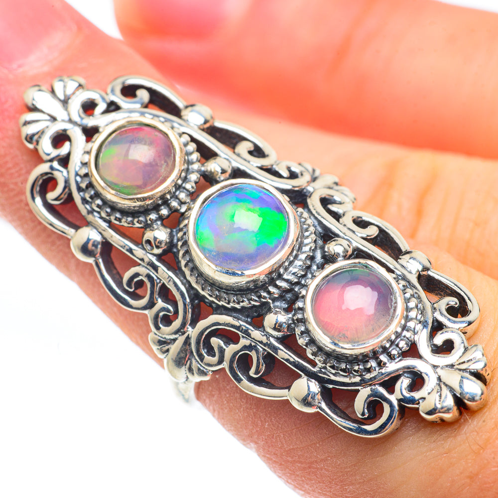 Ethiopian Opal Rings handcrafted by Ana Silver Co - RING61866