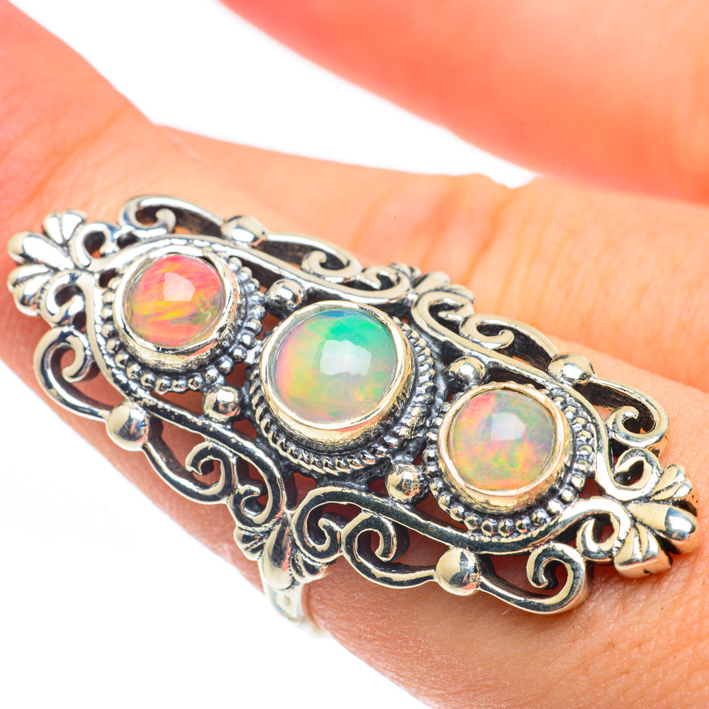 Ethiopian Opal Rings handcrafted by Ana Silver Co - RING61868