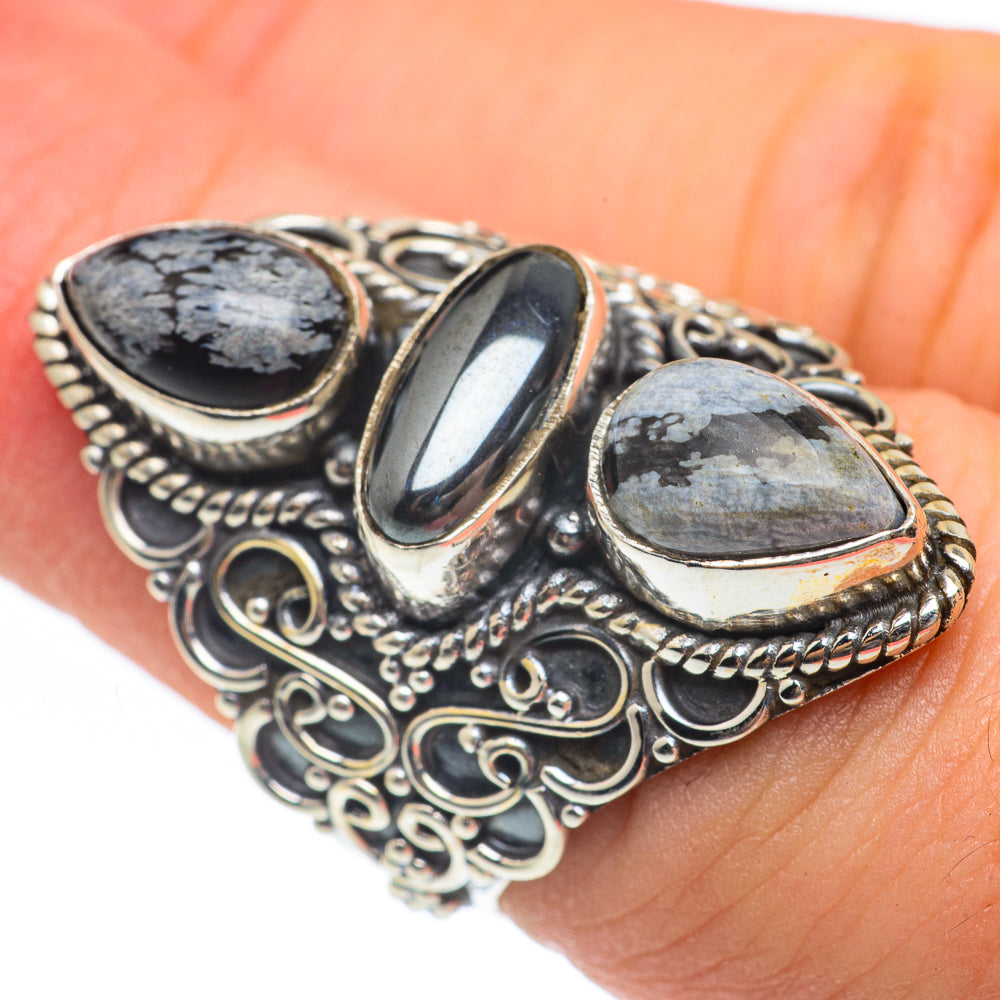 Hematite Rings handcrafted by Ana Silver Co - RING61874