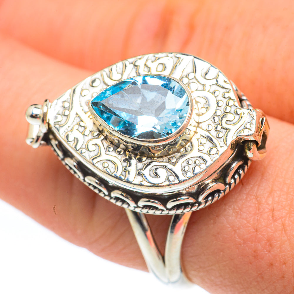 Blue Topaz Rings handcrafted by Ana Silver Co - RING61876