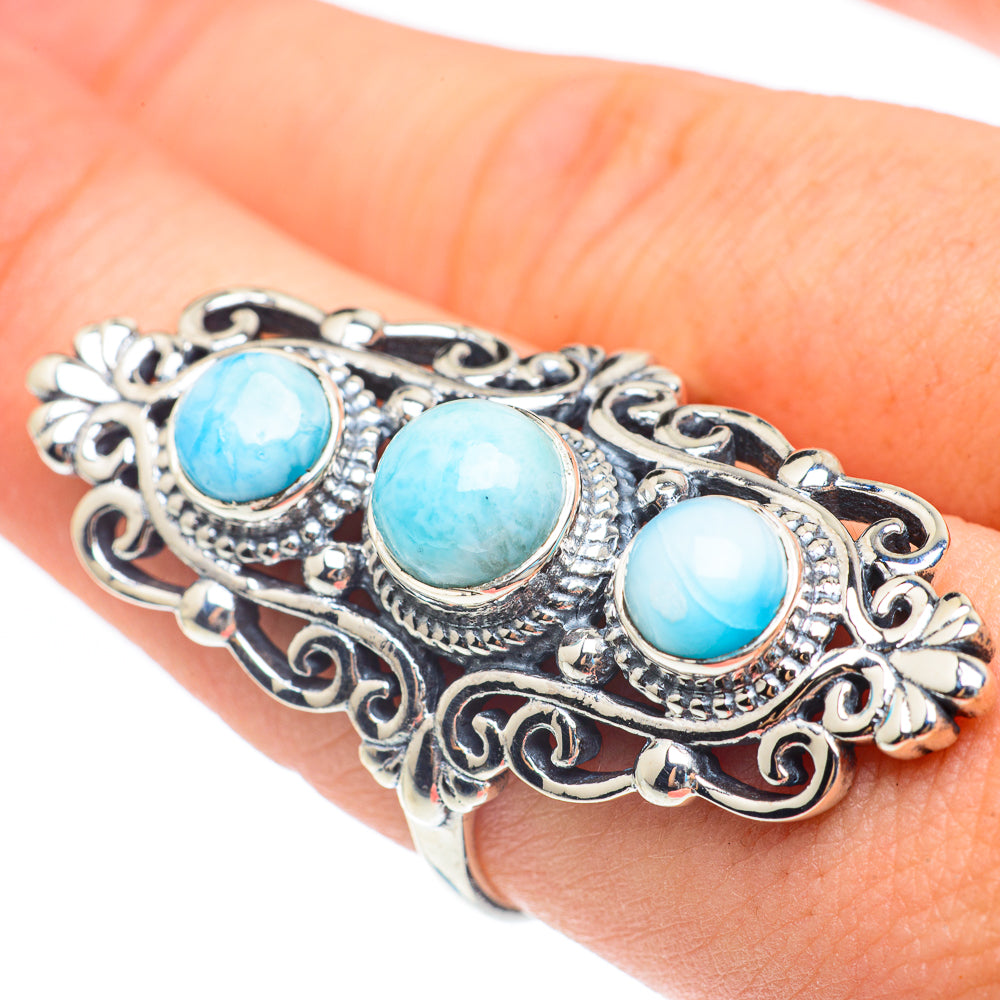 Larimar Rings handcrafted by Ana Silver Co - RING61878