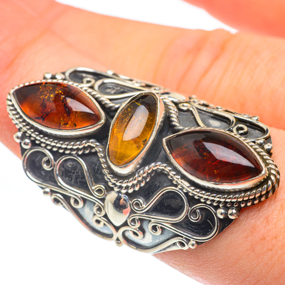 Baltic Amber Rings handcrafted by Ana Silver Co - RING61886