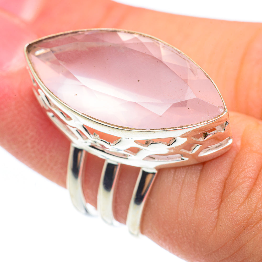 Rose Quartz Rings handcrafted by Ana Silver Co - RING61888