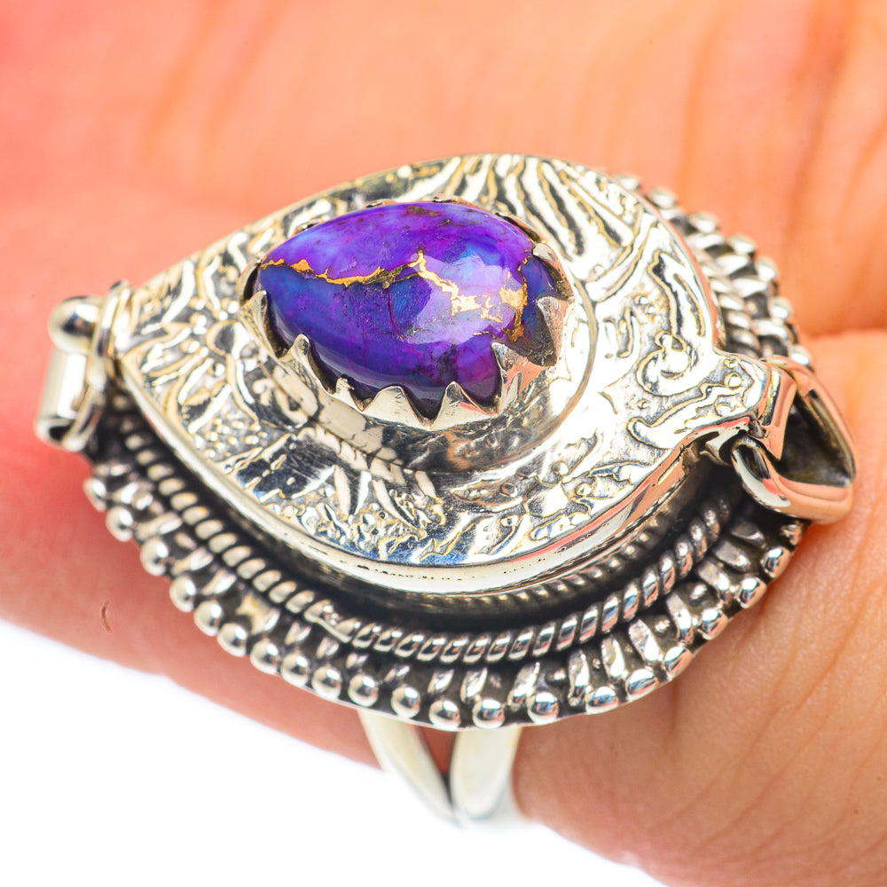 Purple Copper Composite Turquoise Rings handcrafted by Ana Silver Co - RING61891