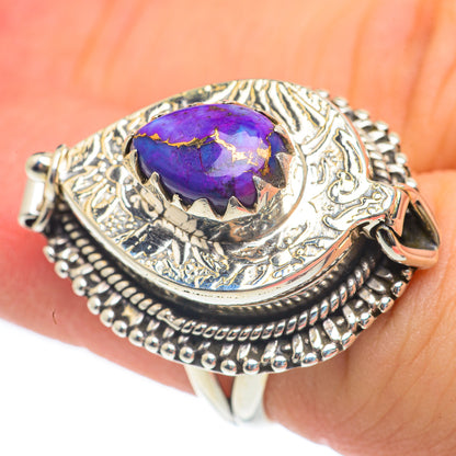 Purple Copper Composite Turquoise Rings handcrafted by Ana Silver Co - RING61891