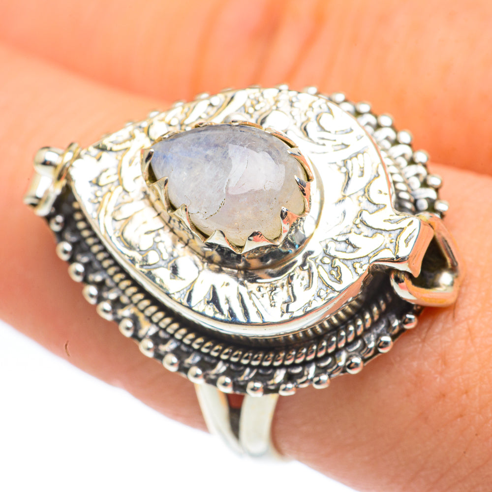 Rainbow Moonstone Rings handcrafted by Ana Silver Co - RING61896