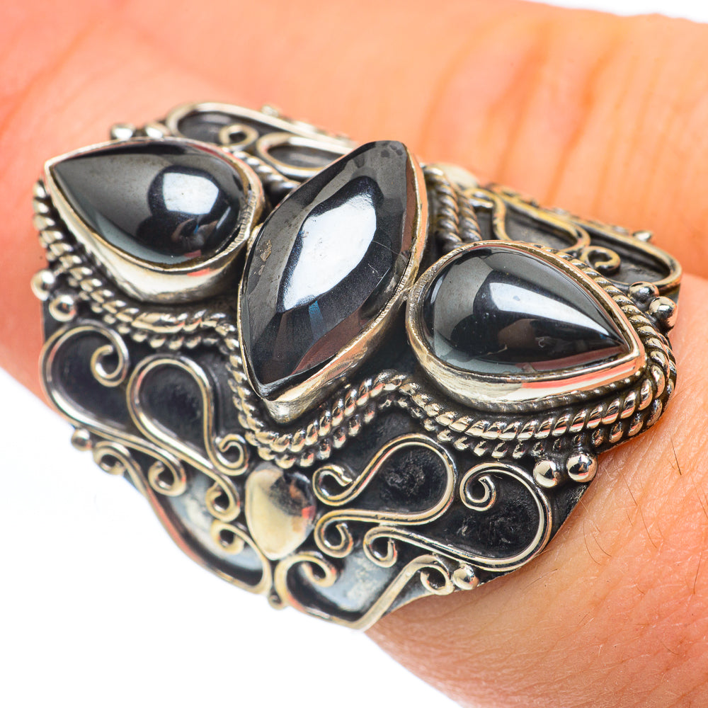 Hematite Rings handcrafted by Ana Silver Co - RING61901