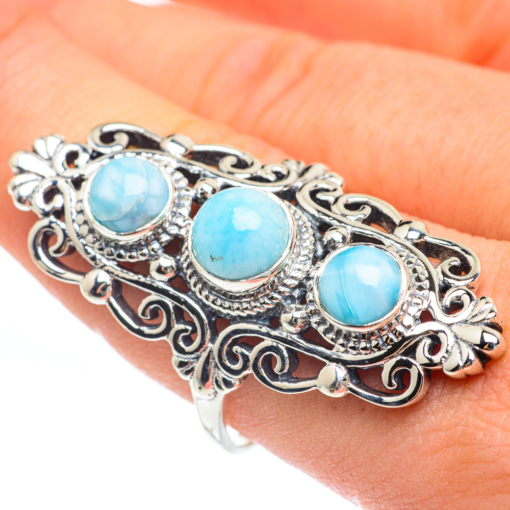 Larimar Rings handcrafted by Ana Silver Co - RING61904