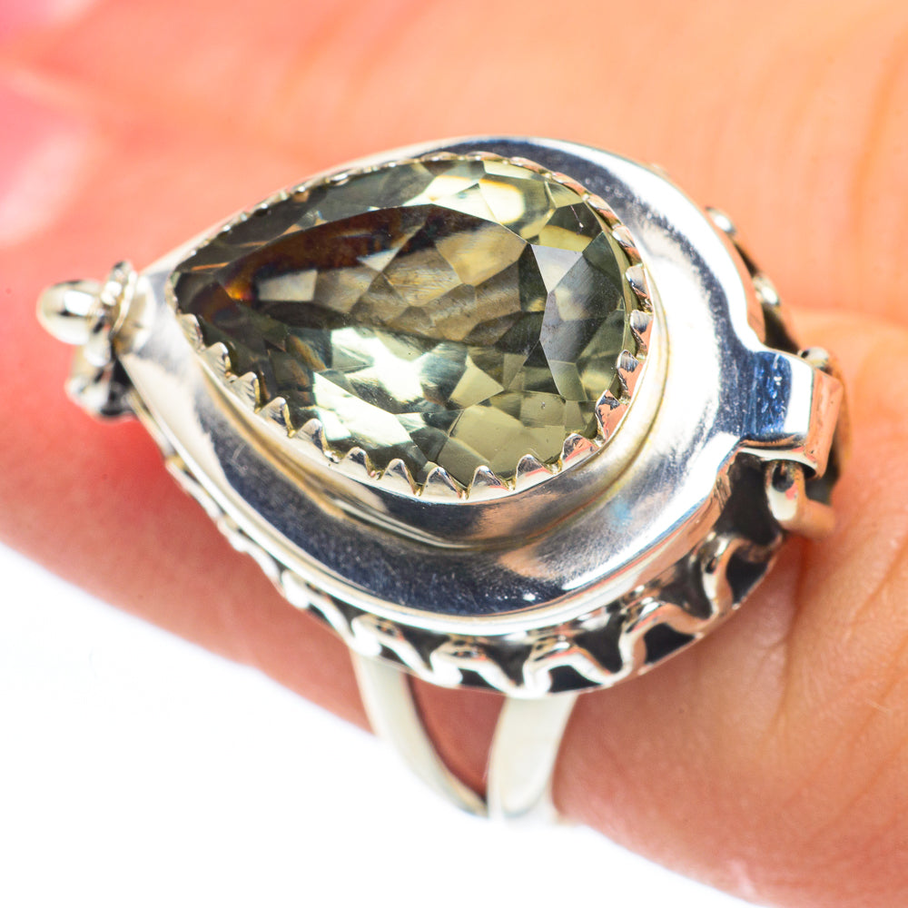 Green Amethyst Rings handcrafted by Ana Silver Co - RING61908