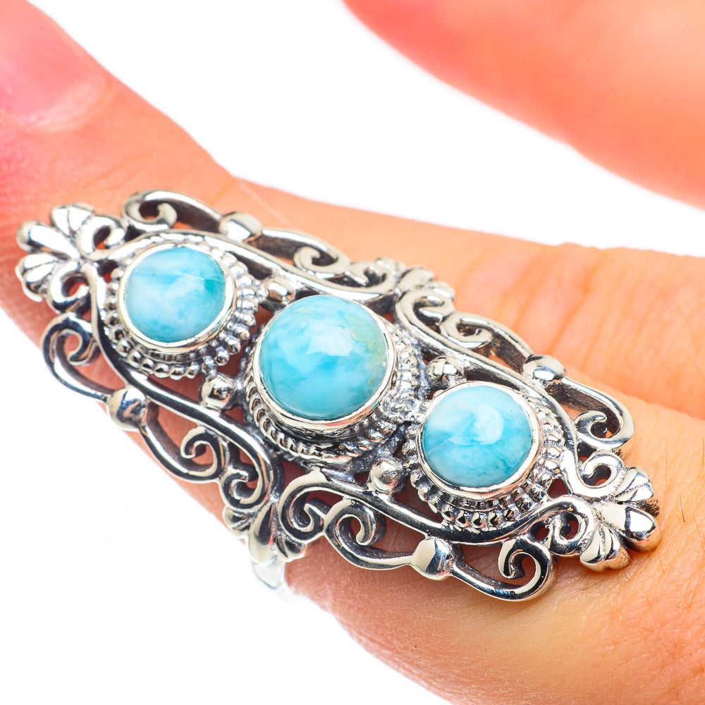 Larimar Rings handcrafted by Ana Silver Co - RING61924