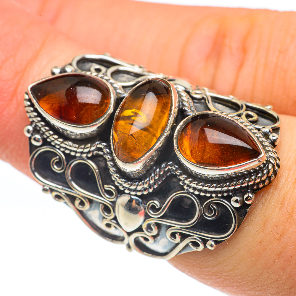Baltic Amber Rings handcrafted by Ana Silver Co - RING61932