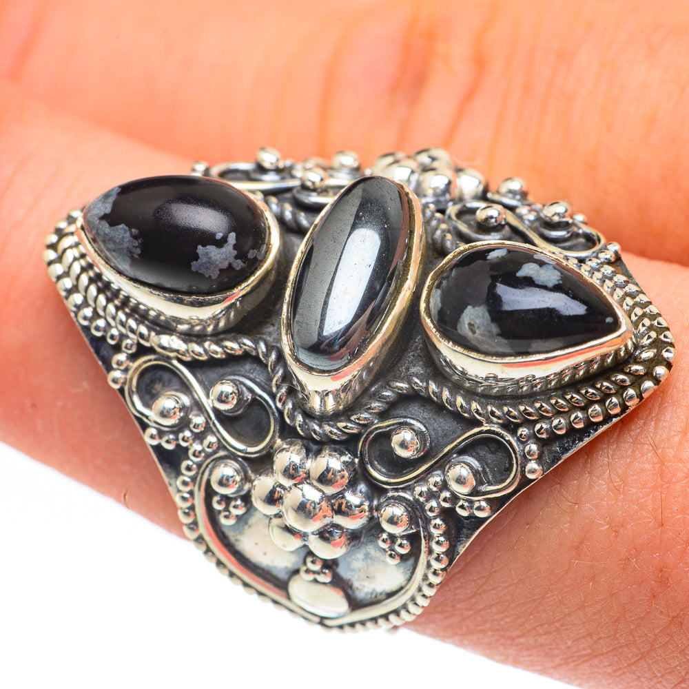 Hematite Rings handcrafted by Ana Silver Co - RING61937