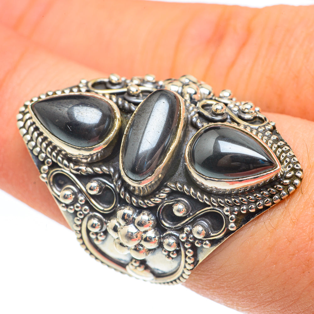 Hematite Rings handcrafted by Ana Silver Co - RING61942