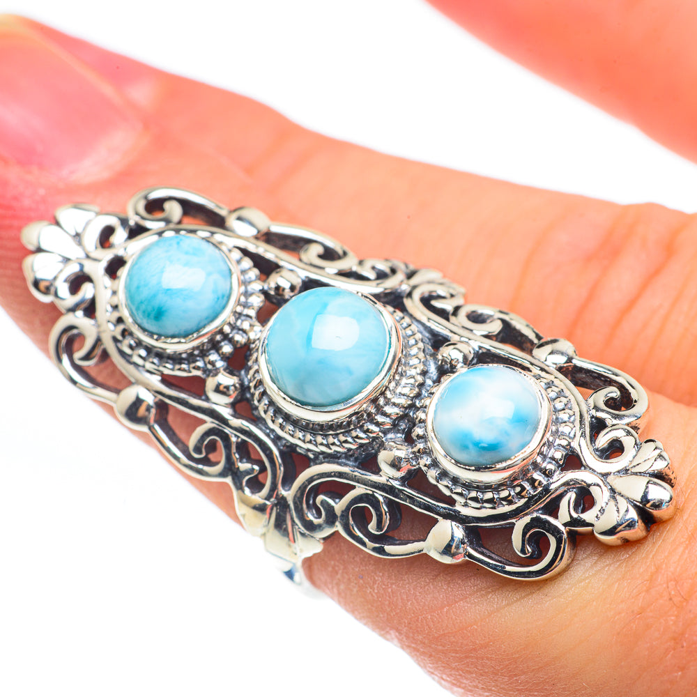 Larimar Rings handcrafted by Ana Silver Co - RING61947