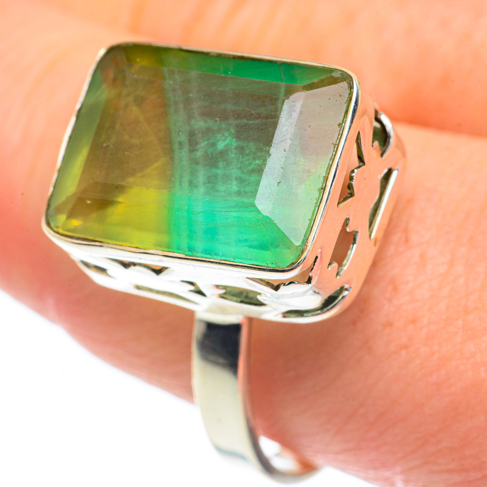 Green Fluorite Rings handcrafted by Ana Silver Co - RING61956