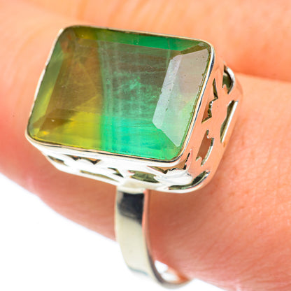 Green Fluorite Rings handcrafted by Ana Silver Co - RING61956
