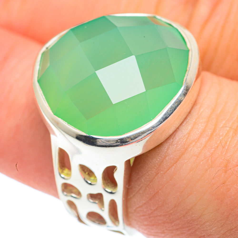 Chrysoprase Rings handcrafted by Ana Silver Co - RING61958