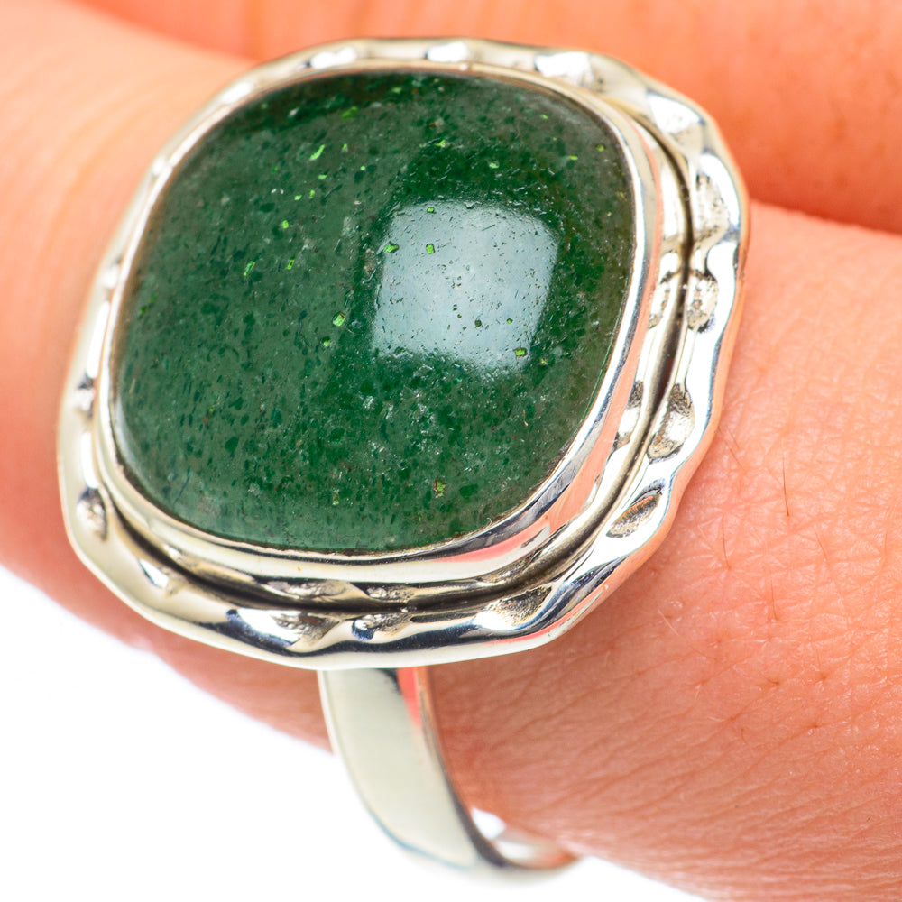 Green Aventurine Rings handcrafted by Ana Silver Co - RING61959