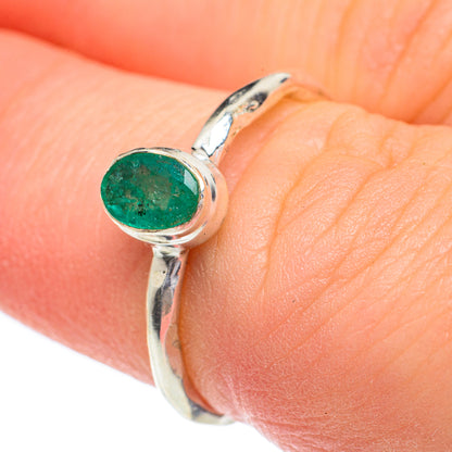 Zambian Emerald Rings handcrafted by Ana Silver Co - RING61960
