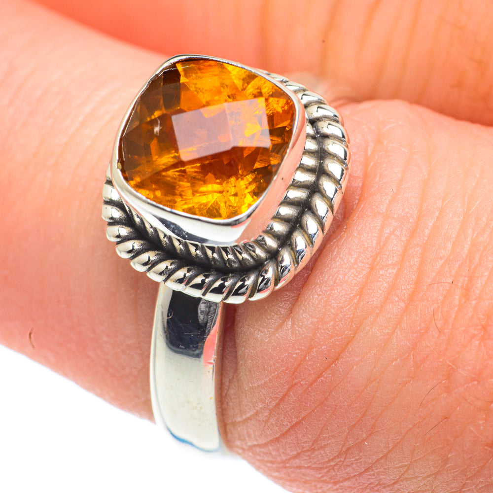 Mandarin Citrine Rings handcrafted by Ana Silver Co - RING61964