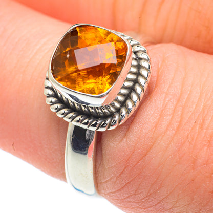 Mandarin Citrine Rings handcrafted by Ana Silver Co - RING61964