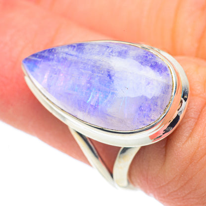 Rainbow Moonstone Rings handcrafted by Ana Silver Co - RING61970