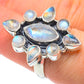 Rainbow Moonstone Rings handcrafted by Ana Silver Co - RING61980