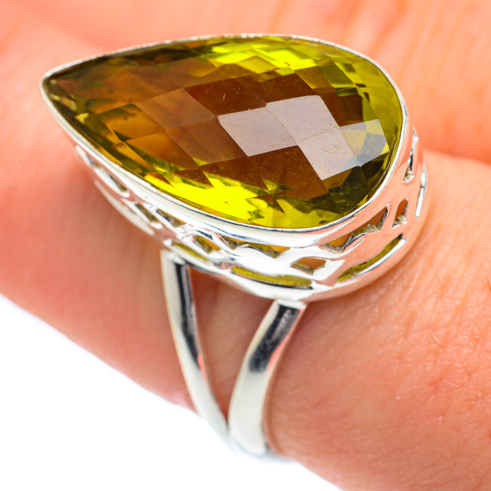 Olive Quartz Rings handcrafted by Ana Silver Co - RING61985
