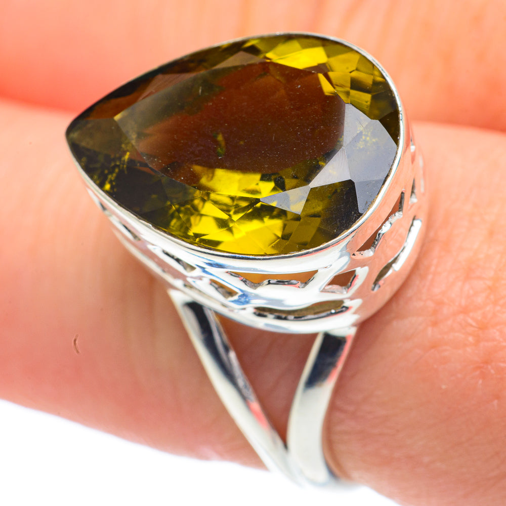 Olive Quartz Rings handcrafted by Ana Silver Co - RING61991