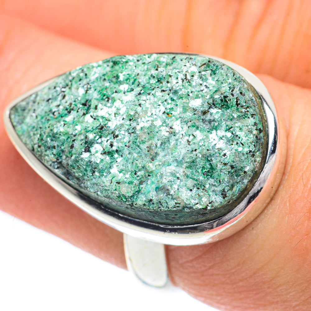 Green Fuchsite Rings handcrafted by Ana Silver Co - RING61994