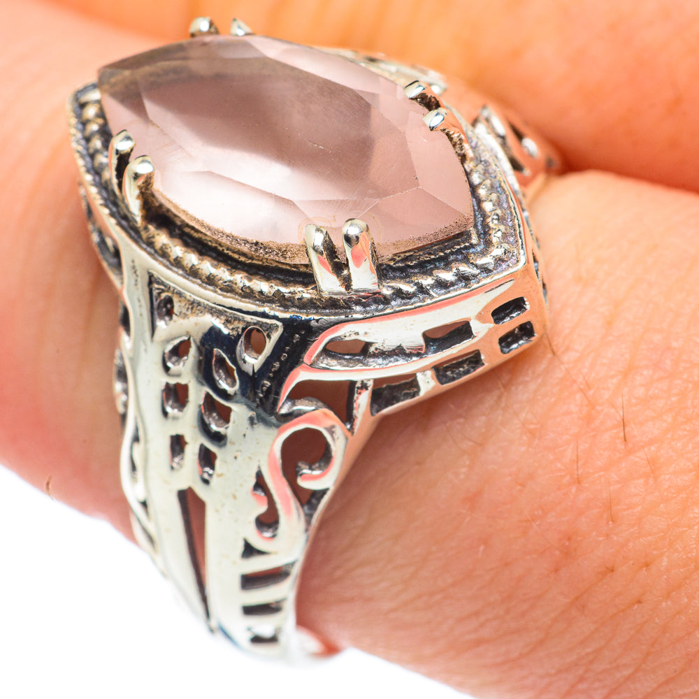 Rose Quartz Rings handcrafted by Ana Silver Co - RING62000