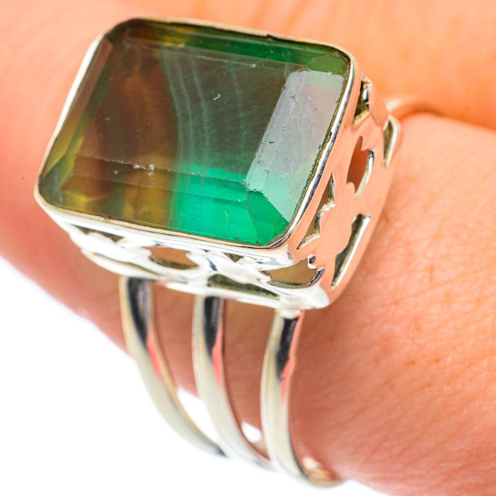 Green Fluorite Rings handcrafted by Ana Silver Co - RING62024