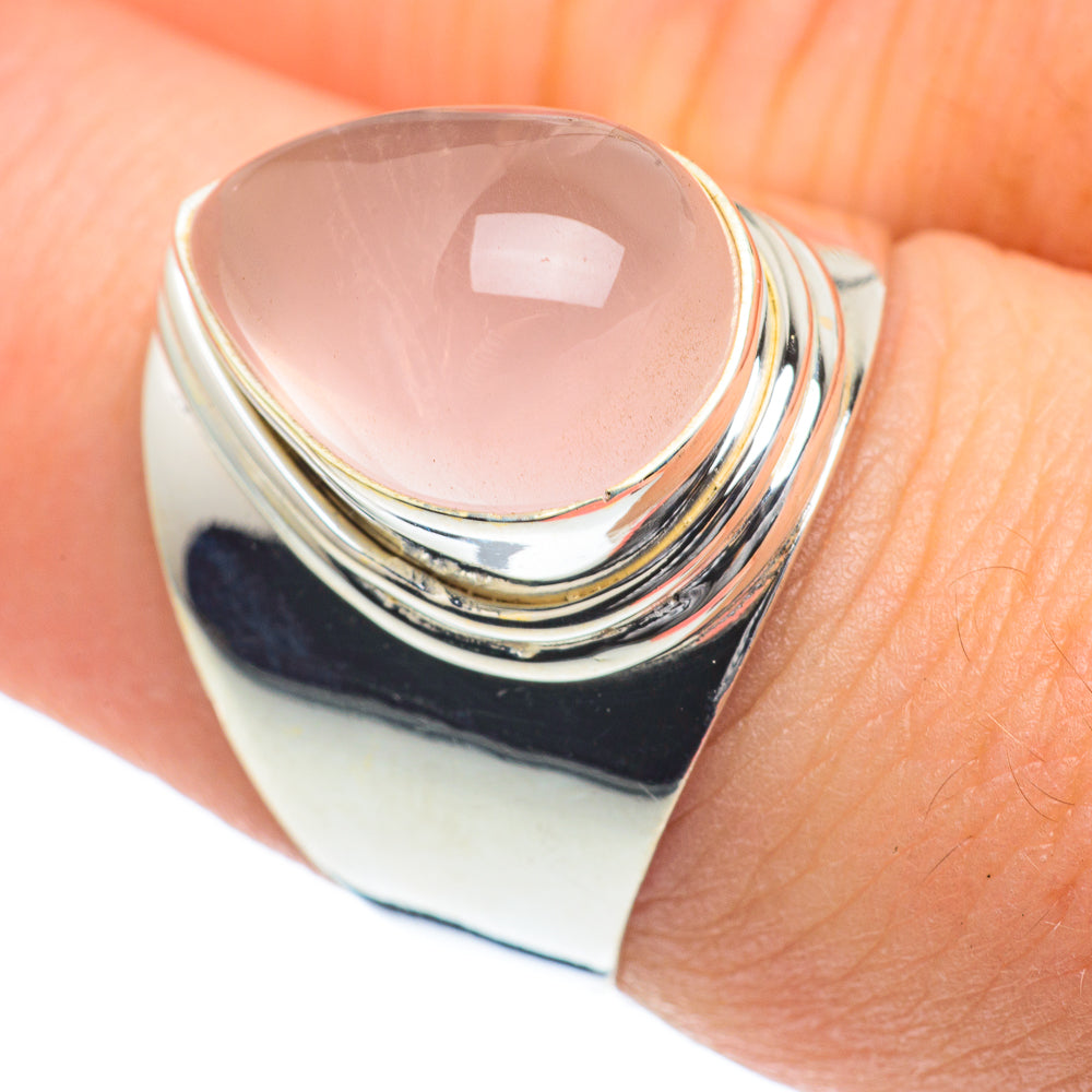 Rose Quartz Rings handcrafted by Ana Silver Co - RING62034
