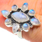 Rainbow Moonstone Rings handcrafted by Ana Silver Co - RING62046
