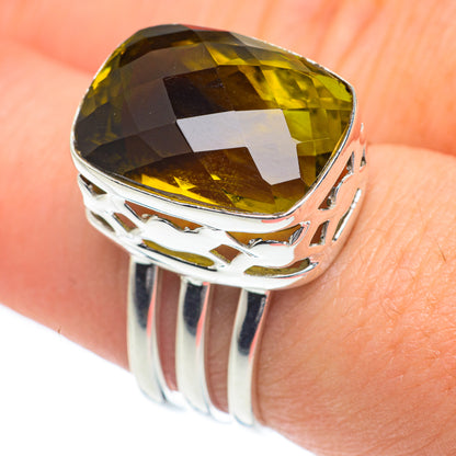 Olive Quartz Rings handcrafted by Ana Silver Co - RING62056