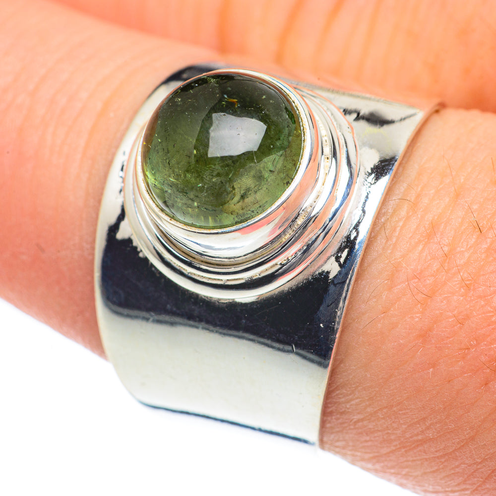 Green Tourmaline Rings handcrafted by Ana Silver Co - RING62057