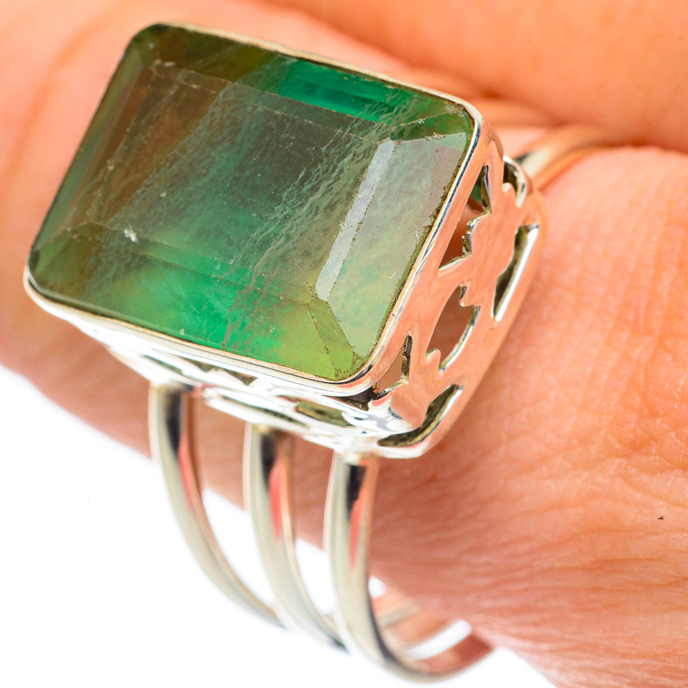 Green Fluorite Rings handcrafted by Ana Silver Co - RING62060