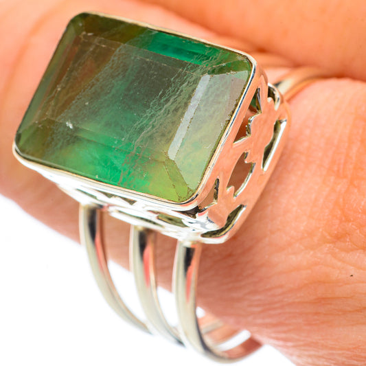 Green Fluorite Rings handcrafted by Ana Silver Co - RING62060