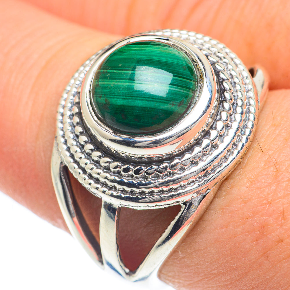 Malachite Rings handcrafted by Ana Silver Co - RING62061
