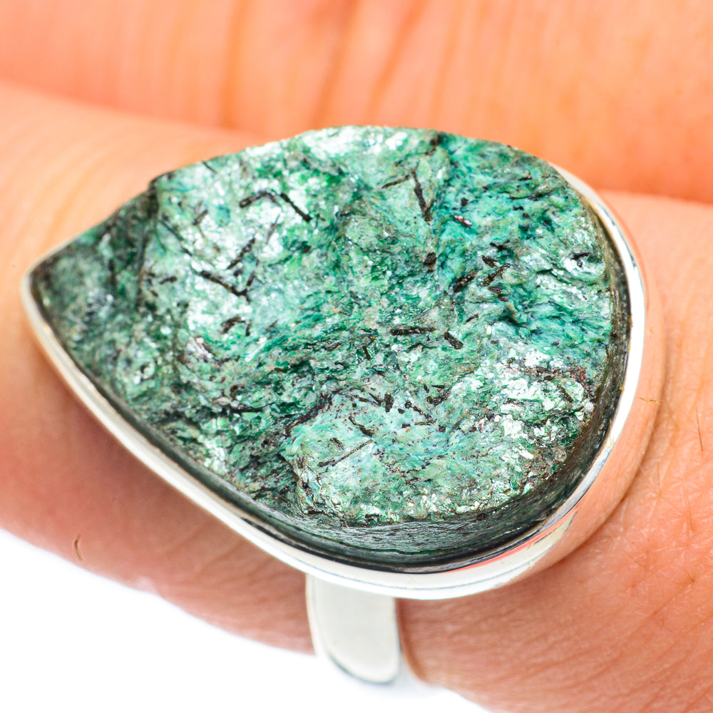 Green Fuchsite Rings handcrafted by Ana Silver Co - RING62062
