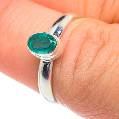 Zambian Emerald Rings handcrafted by Ana Silver Co - RING62063