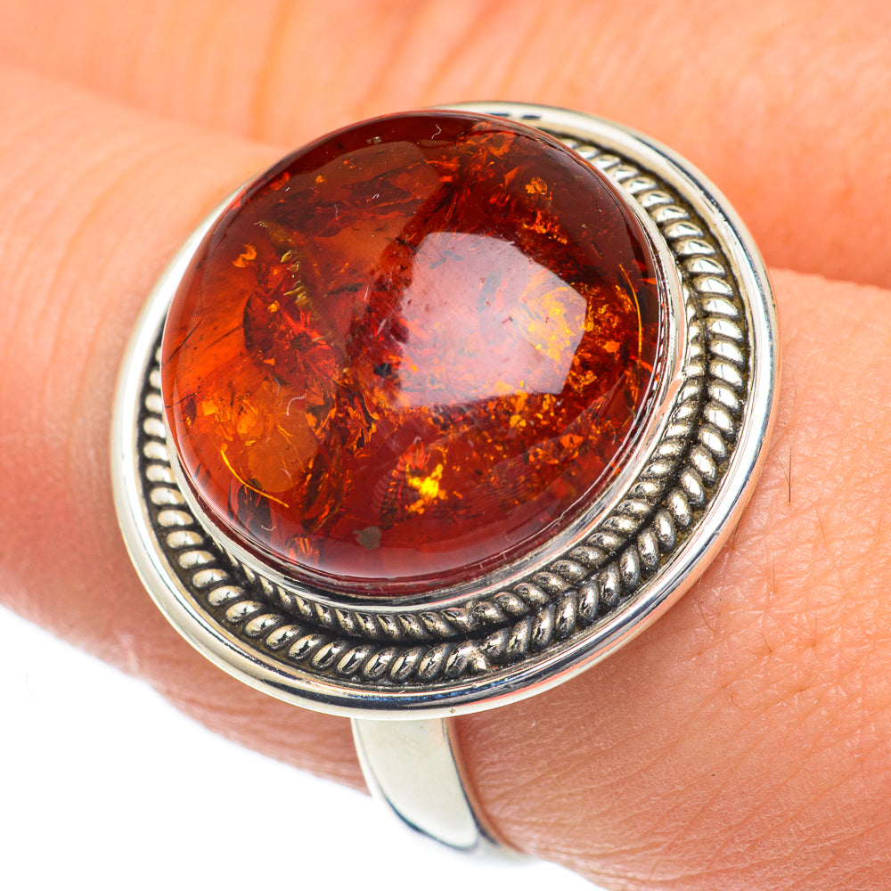 Baltic Amber Rings handcrafted by Ana Silver Co - RING62067