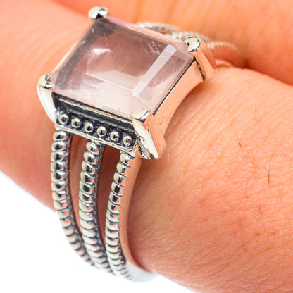 Rose Quartz Rings handcrafted by Ana Silver Co - RING62069
