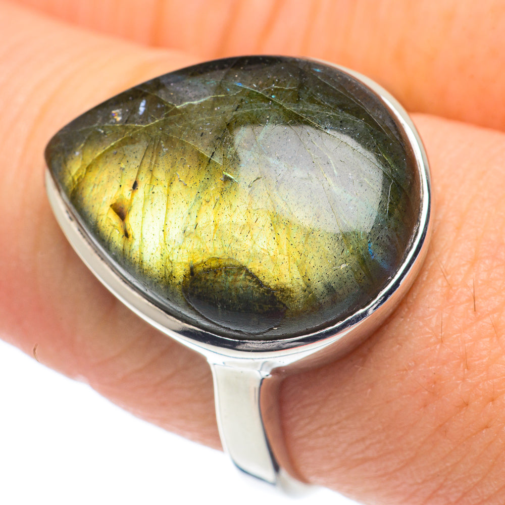 Labradorite Rings handcrafted by Ana Silver Co - RING62090