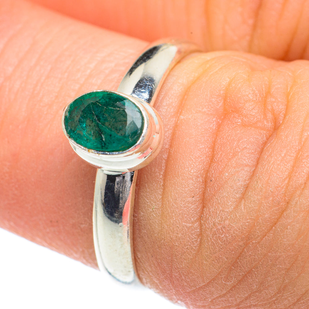 Zambian Emerald Rings handcrafted by Ana Silver Co - RING62092