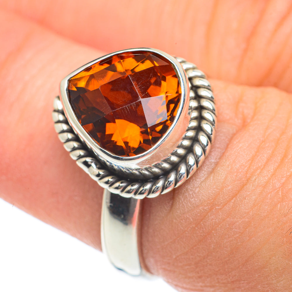 Mandarin Citrine Rings handcrafted by Ana Silver Co - RING62098
