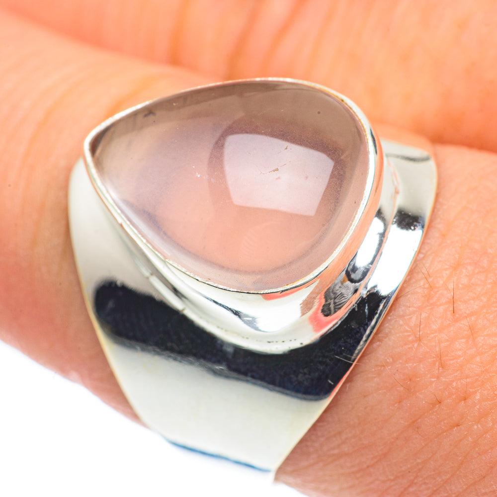Rose Quartz Rings handcrafted by Ana Silver Co - RING62104